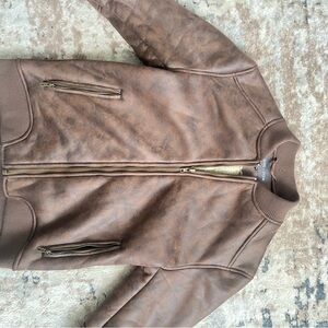 Slate and Stone Brown Leather Jacker